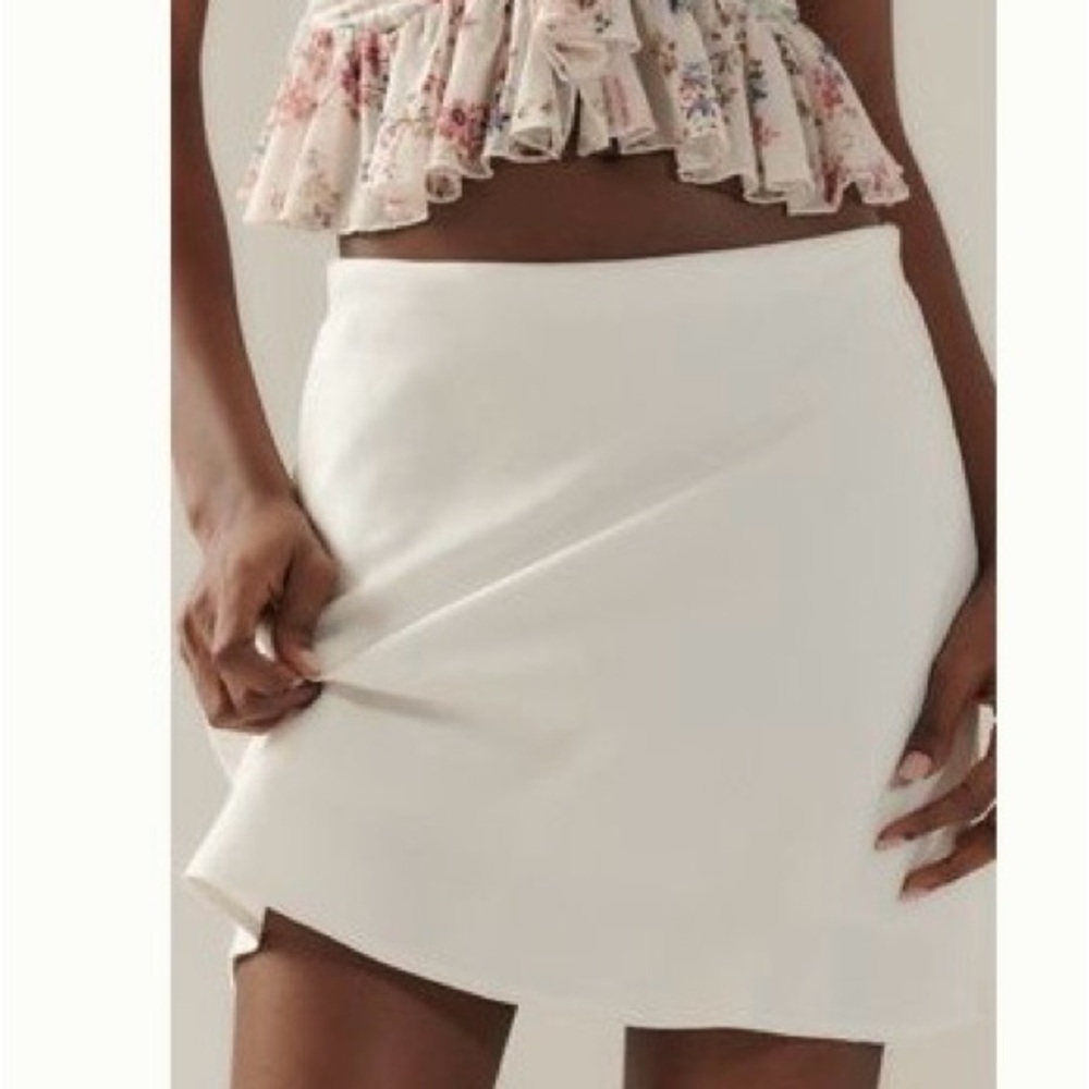 Anthro Tilda Mini Slip Skirt / Linen